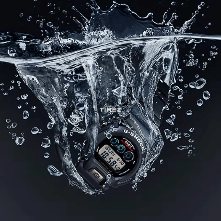 卡西欧,G-SHOCK 50毫米,50毫米,合成树脂,黑色,石英,倒计时,计时,月历,星期历,矿物水晶,圆形,GW6900,GW6900-1