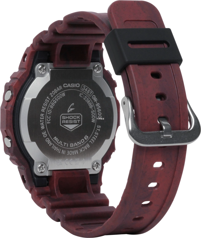 卡西欧,G-SHOCK 48.90x42.80毫米,48.90x42.80毫米,合成树脂,黑色,石英,倒计时,计时,月历,星期历,矿物水晶,方形,GWB5600SL,GWB5600SL-4