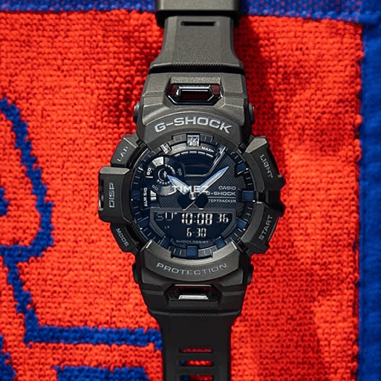 卡西欧,G-SHOCK 48.90毫米,48.90毫米,合成树脂,黑色,石英,倒计时,计时,月历,星期历,矿物水晶,圆形,GBA900,GBA900-1A