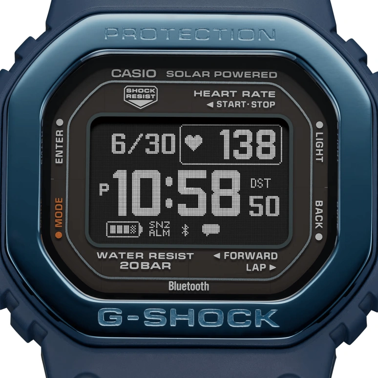 Casio,G-SHOCK 51.10x44.50mm,51.10x44.50mm,Bio-sourced,Black,Quartz,Chronograph,Moonphase,Month,Date,Hardlex,Square,DW,DW-H5600MB-2