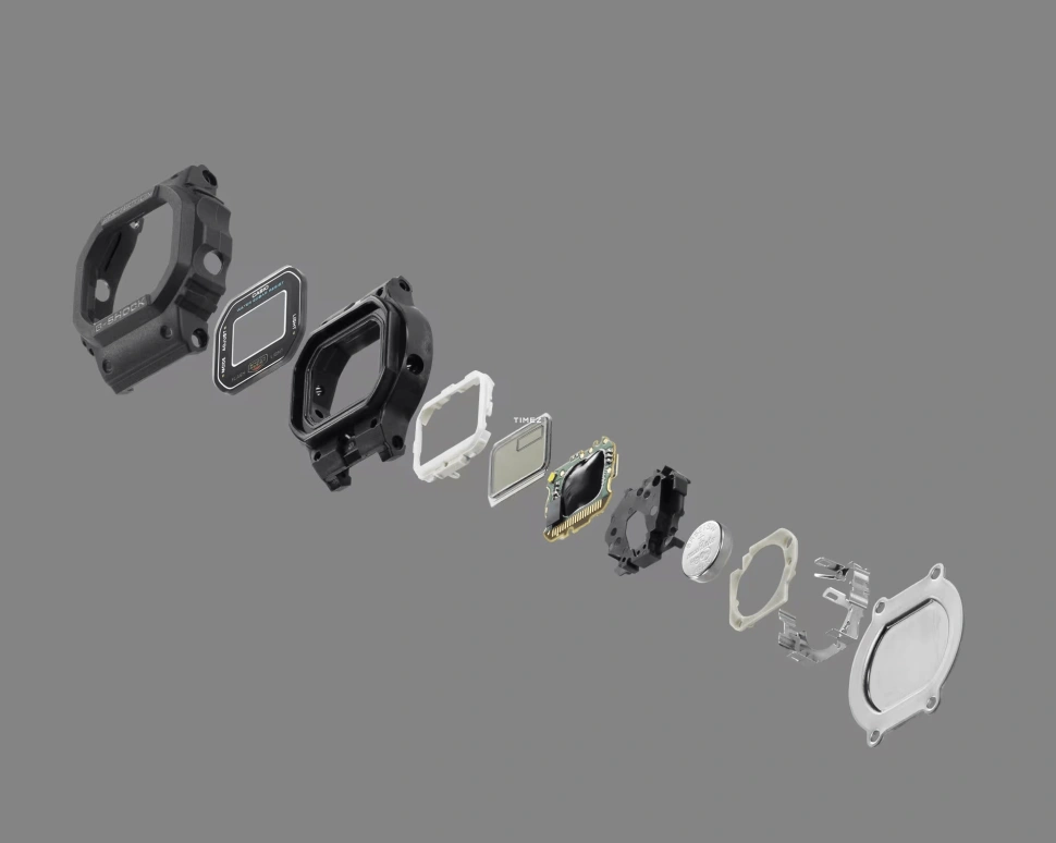 卡西欧,5600 23.40x20毫米,23.40x20毫米,生物基,合成树脂,黑色,石英,计时,月历,星期历,日历,矿物水晶,方形,DWN5600,DWN5600-1