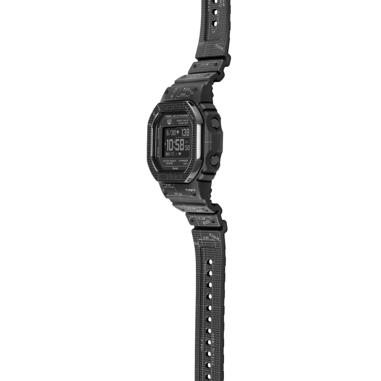 Casio,G-SHOCK 51.10x44.50mm,51.10x44.50mm,Bio-sourced,Black,Quartz,Chronograph,Moonphase,Month,Date,Hardlex,Square,DW,DW-H5600EX-1