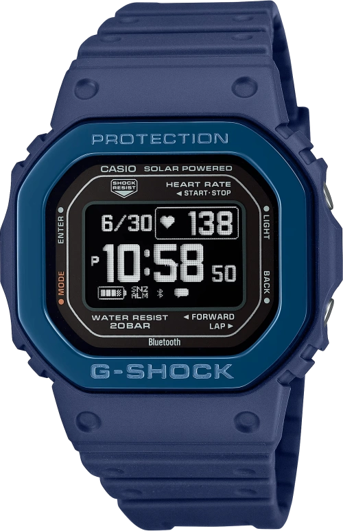 Casio,G-SHOCK 51.10x44.50mm,51.10x44.50mm,Bio-sourced,Black,Quartz,Chronograph,Moonphase,Month,Date,Hardlex,Square,DW,DW-H5600MB-2
