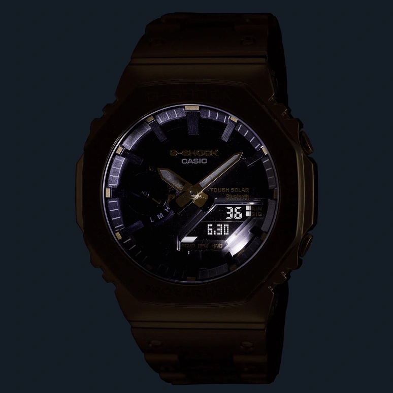 卡西欧,G-SHOCK 44.40毫米,44.40毫米,不锈钢,黑色,石英,倒计时,计时,月历,星期历,矿物水晶,八角形,GMB2100GD,GMB2100GD-9A