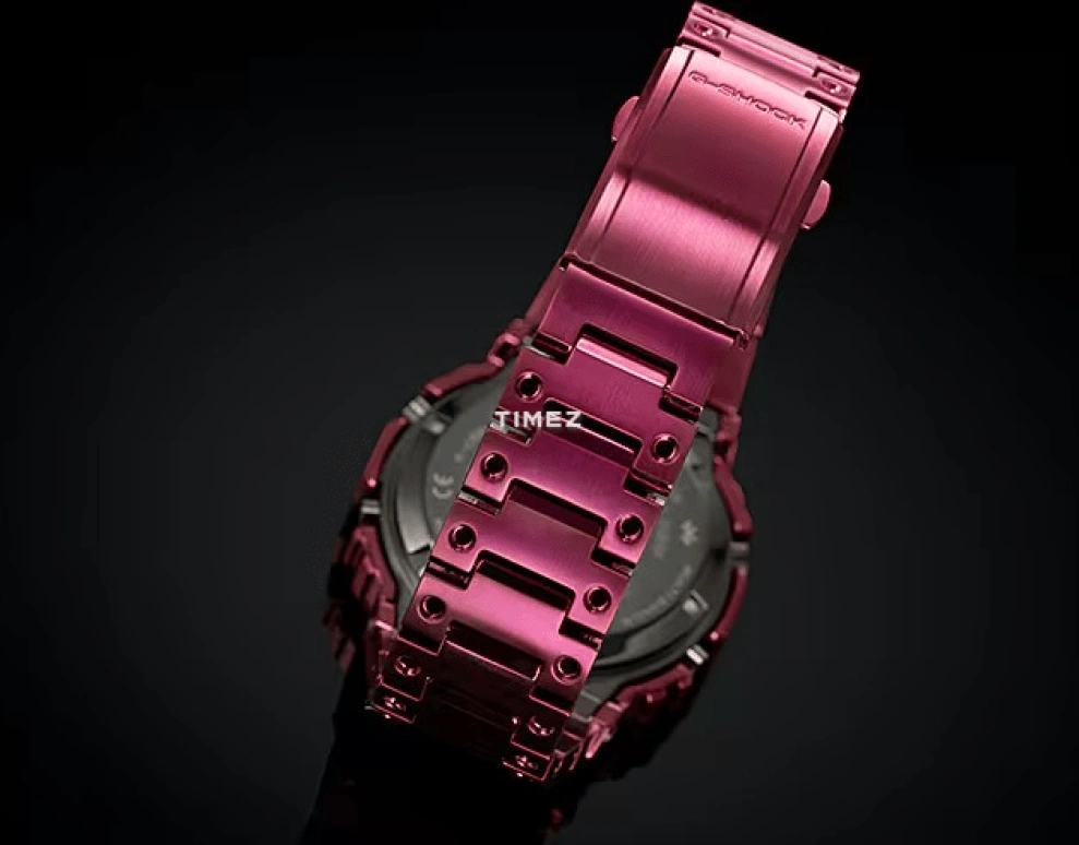 卡西欧,G-SHOCK 49.30x43.20毫米,49.30x43.20毫米,不锈钢,红色,石英,倒计时,计时,月历,星期历,矿物水晶,方形,GMWB5000RD,GMWB5000RD-4