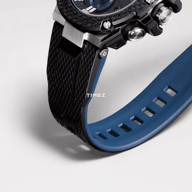 卡西欧,G-STEEL 53.80毫米,53.80毫米,合成树脂,不锈钢,碳纤维,黑色,石英,倒计时,计时,日历,两地时,蓝宝石,圆形,GSTB100XA,GSTB100XA-1A