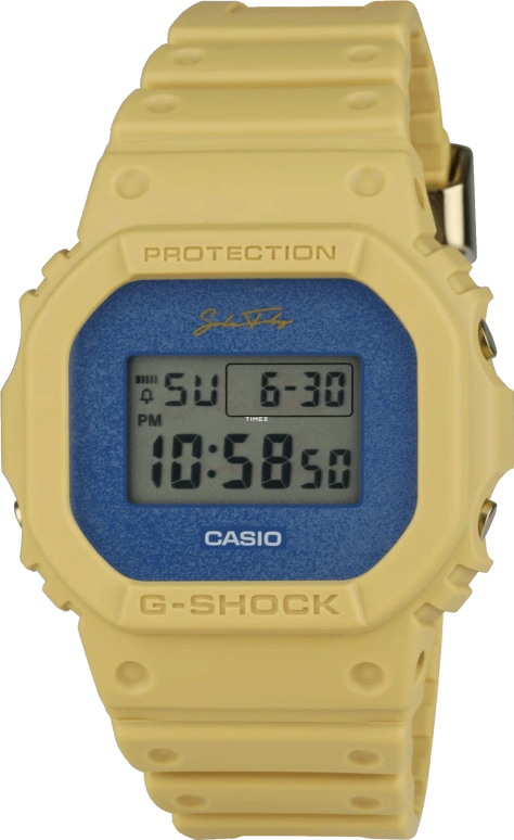 卡西欧,G-SHOCK 48.90x43.80毫米,48.90x43.80毫米,合成树脂,蓝色,灰色,石英,倒计时,计时,月历,星期历,矿物水晶,方形,DW5600SLF23,DW5600SLF23-5
