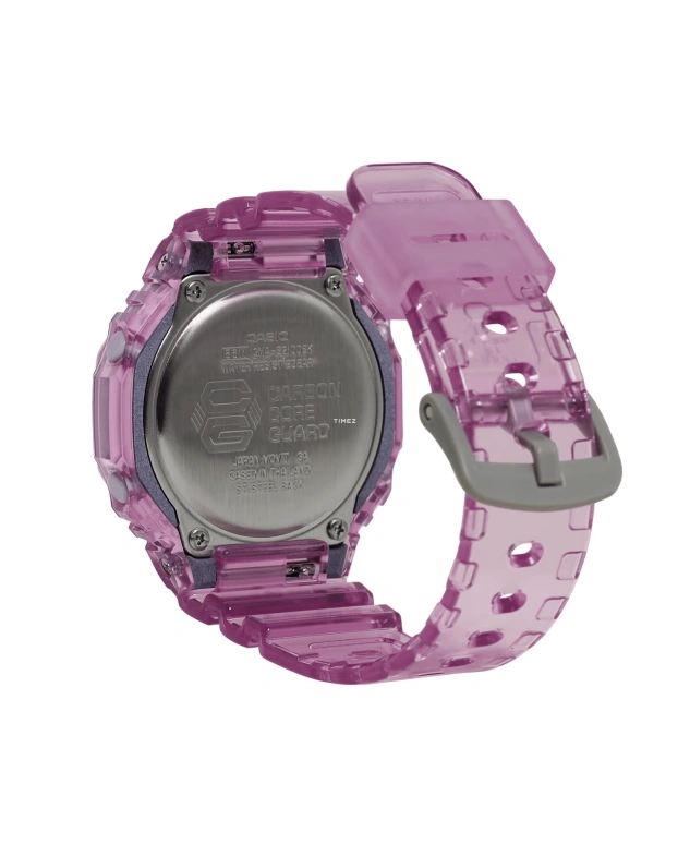 卡西欧,G-SHOCK 46.20x42.90毫米,46.20x42.90毫米,合成树脂,碳纤维,粉色,石英,倒计时,计时,月历,星期历,矿物水晶,圆形,GMAS2100SK4A