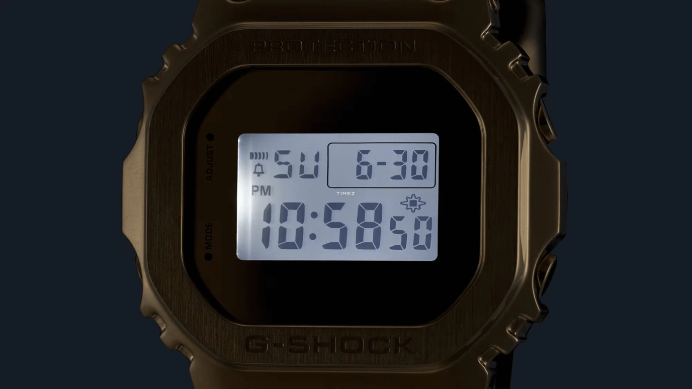 卡西欧,G-SHOCK 49.60x43.20毫米,49.60x43.20毫米,合成树脂,黄金色,石英,倒计时,计时,月历,星期历,矿物水晶,方形,GM5600YMG,GM5600YMG-9