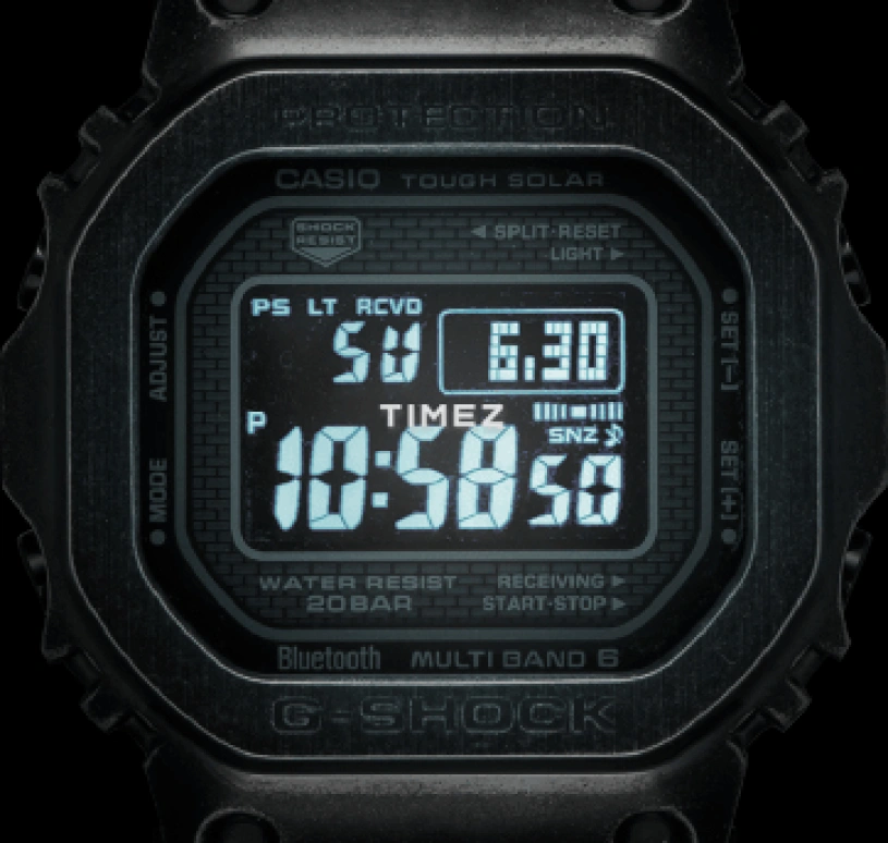 卡西欧,G-SHOCK 49.30x43.20毫米,49.30x43.20毫米,不锈钢,黑色,石英,倒计时,计时,万年历,月历,方形,GMW,GMW-B5000V-1