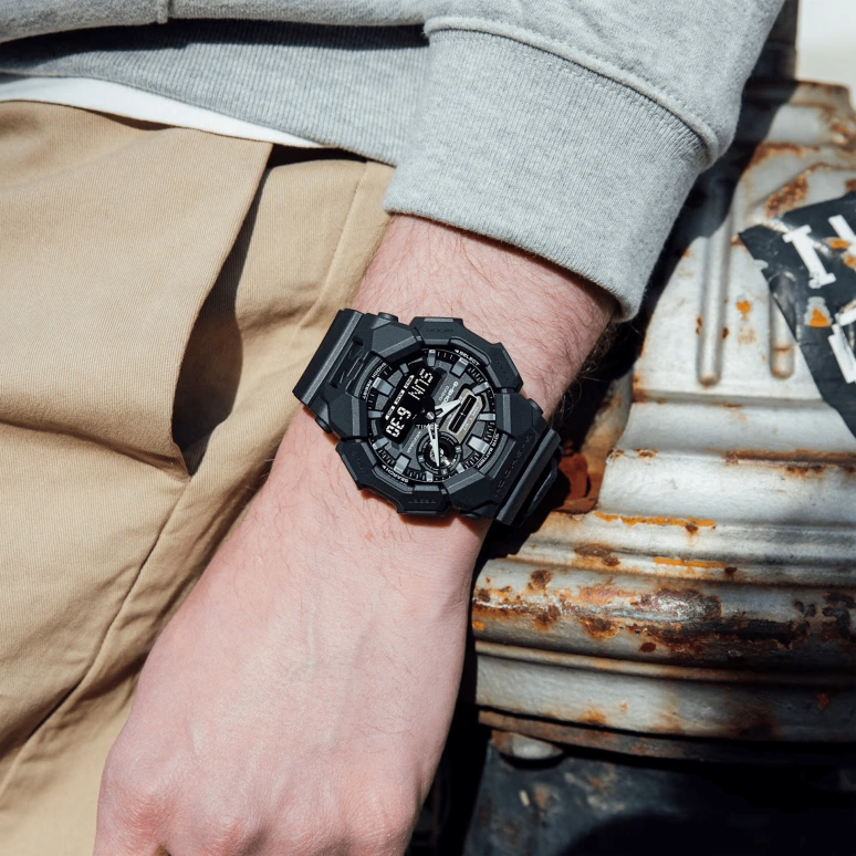 卡西欧,G-SHOCK 51.90毫米,51.90毫米,生物基,碳纤维,合成树脂,黑色,石英,倒计时,计时,月历,星期历,矿物水晶,圆形,GA010,GA010-1A1