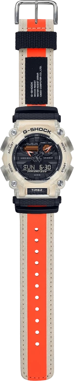 卡西欧,G-SHOCK 49.50毫米,49.50毫米,合成树脂,黑色,石英,倒计时,计时,月历,星期历,矿物水晶,圆形,GA900TS,GA900TS-4A