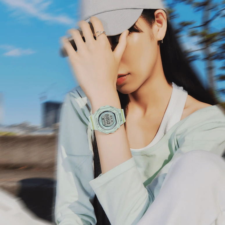 卡西欧,G-SHOCK 43.80毫米,43.80毫米,生物基,合成树脂,绿色,石英,倒计时,计时,年历,月历,矿物水晶,八角形,GMDB300,GMDB300-3