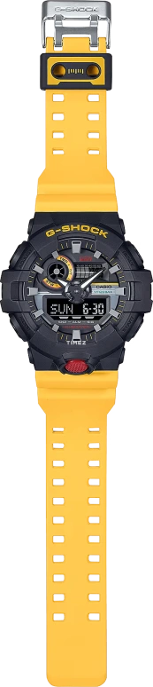 卡西欧,G-SHOCK 53.40毫米,53.40毫米,合成树脂,黑色,石英,倒计时,计时,月历,星期历,矿物水晶,圆形,GA700MT,GA700MT-1A9