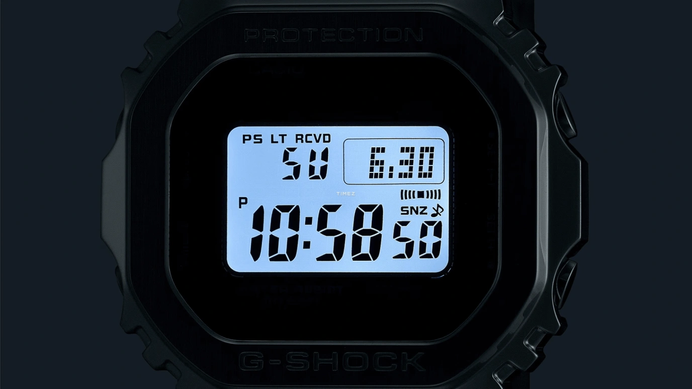 卡西欧,G-SHOCK 49.30x43.20毫米,49.30x43.20毫米,精钢,黑色,石英,倒计时,计时,月历,星期历,矿物水晶,方形,GMWB5000D,GMWB5000D-1C