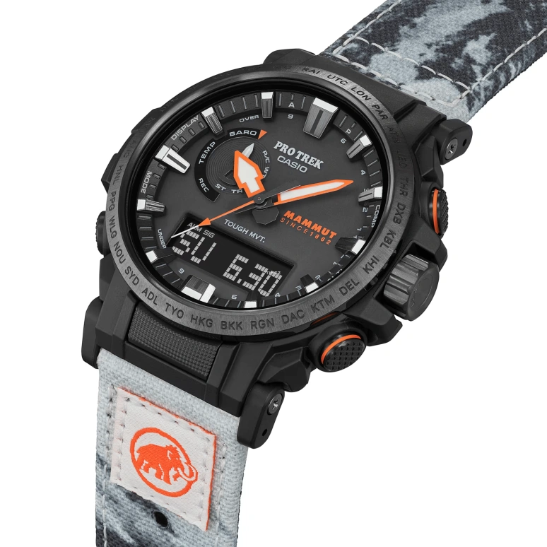 卡西欧,PROTREK 51x47.40毫米,51x47.40毫米,不锈钢,黑色,石英,倒计时,计时,月历,星期历,矿物水晶,圆形,PRW61MA,PRW61MA-1A