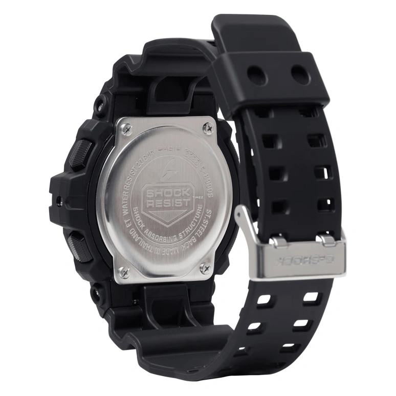 卡西欧,G-SHOCK 52.50毫米,52.50毫米,合成树脂,不锈钢,灰色,石英,倒计时,计时,月历,星期历,矿物水晶,圆形,G8900S,G8900S-1