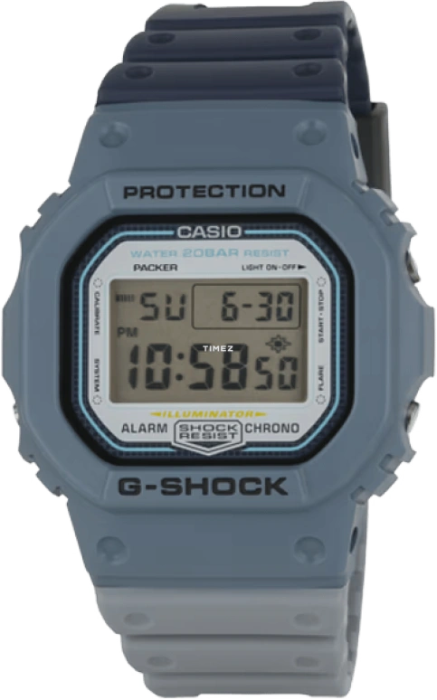 卡西欧,G-SHOCK 48.90x42.80毫米,48.90x42.80毫米,合成树脂,白色,灰色,石英,倒计时,计时,月历,星期历,矿物水晶,方形,DW5600PCK23,DW5600PCK23-2