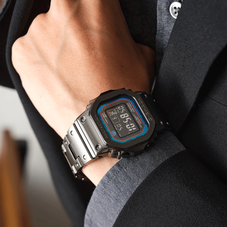 卡西欧,G-SHOCK 49.30x43.20毫米,49.30x43.20毫米,不锈钢,黑色,石英,倒计时,计时,月历,星期历,方形,GMW,GMW-B5000BPC-1