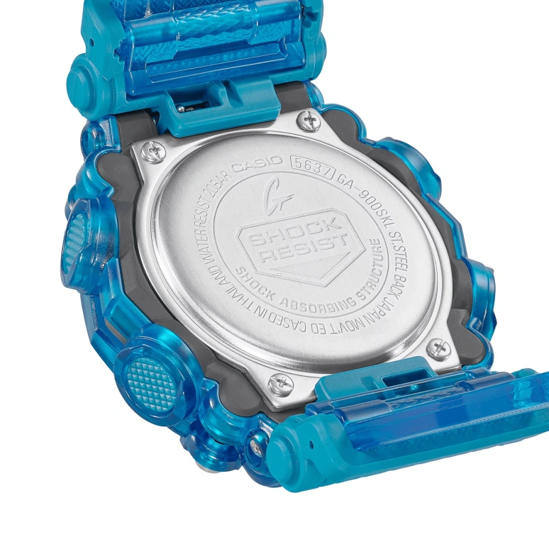 卡西欧,G-SHOCK 49.50毫米,49.50毫米,合成树脂,黑色,石英,倒计时,计时,月历,星期历,矿物水晶,圆形,GA900SKL,GA900SKL-2A