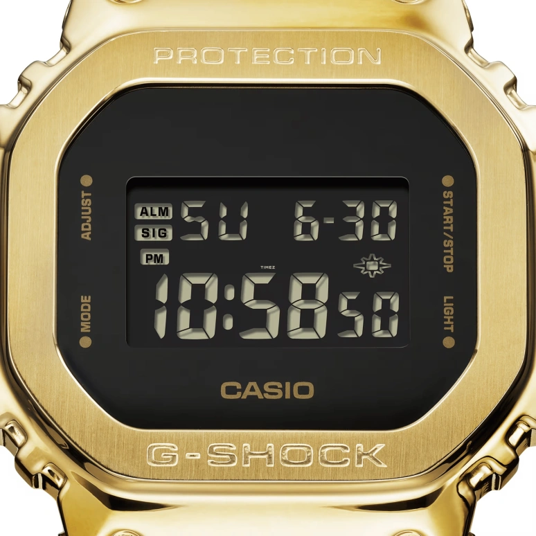 卡西欧,G-SHOCK 49.60x43.20毫米,49.60x43.20毫米,合成树脂,精钢,黑色,石英,倒计时,计时,月历,星期历,矿物水晶,方形,GM5600G,GM5600G-9