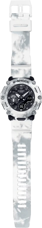 卡西欧,G-SHOCK 47.10毫米,47.10毫米,合成树脂,白色,石英,倒计时,计时,月历,星期历,矿物水晶,圆形,GA2200GC,GA2200GC-7A