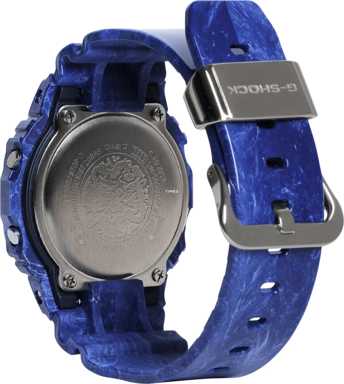 卡西欧,G-SHOCK 48.90x42.80毫米,48.90x42.80毫米,合成树脂,白色,蓝色,灰色,石英,倒计时,计时,月历,星期历,矿物水晶,方形,DW5600BWP,DW5600BWP-2