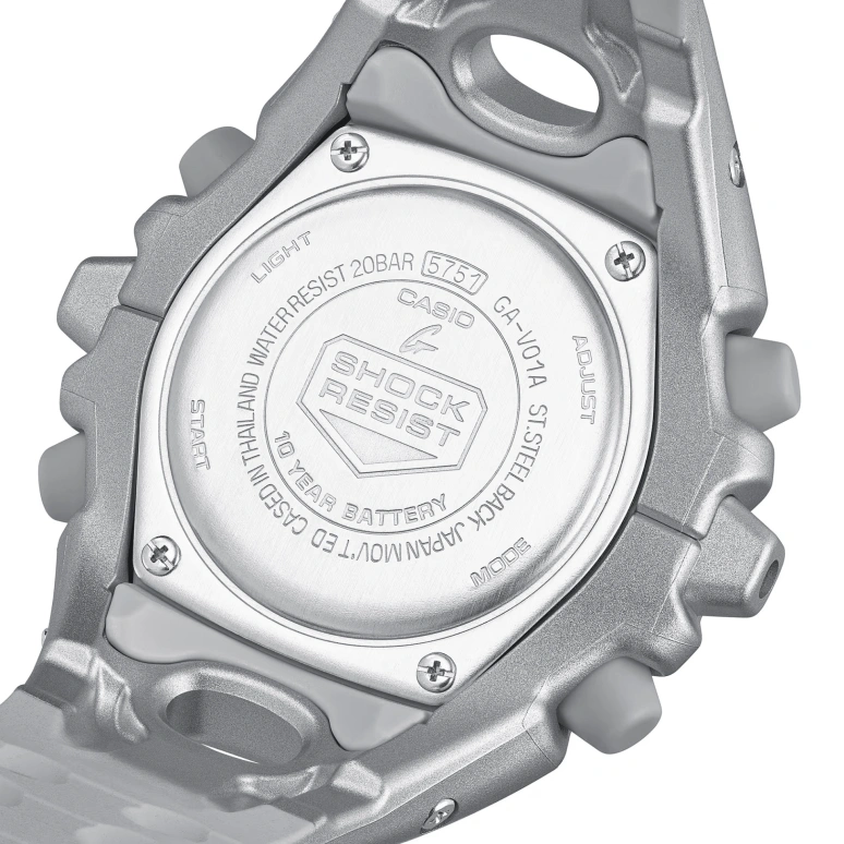 卡西欧,G-SHOCK 49.10x58.20毫米,49.10x58.20毫米,合成树脂,银色,黑色,石英,倒计时,计时,月历,星期历,矿物水晶,圆形,GAV01A,GAV01A-8A