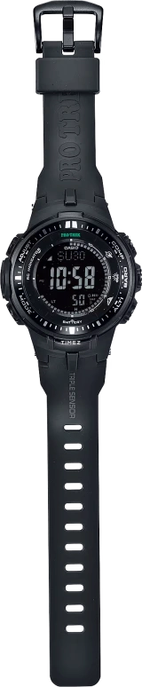 Casio,PROTREK 56x47mm,56x47mm,Resin,Aluminium,Black,Quartz,Countdown,Chronograph,Annual Calendar,Month,Hardlex,Round,PRW3000,PRW3000-1A