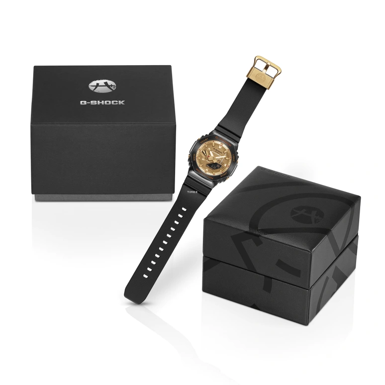 卡西欧,G-SHOCK 44.40毫米,44.40毫米,生物基,合成树脂,黄金色,石英,倒计时,计时,月历,星期历,矿物水晶,八角形,GBM2100RH,GBM2100RH-1A