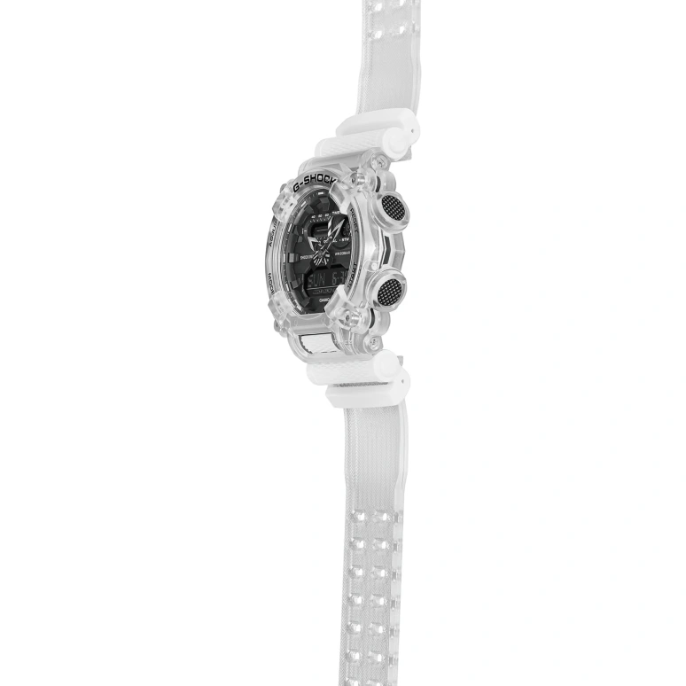 卡西欧,G-SHOCK 52.80x49.50毫米,52.80x49.50毫米,合成树脂,黑色,石英,倒计时,计时,月历,星期历,矿物水晶,圆形,GA900SKL,GA900SKL-7A