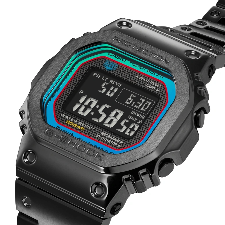 卡西欧,G-SHOCK 49.30x43.20毫米,49.30x43.20毫米,不锈钢,黑色,石英,倒计时,计时,月历,星期历,方形,GMW,GMW-B5000BPC-1