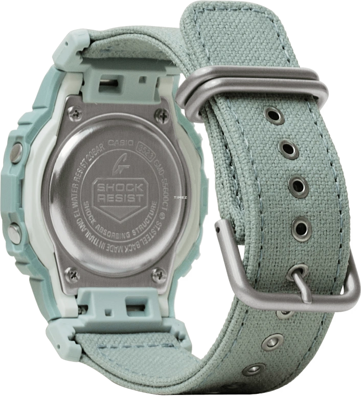 卡西欧,G-SHOCK 45.70x40.50毫米,45.70x40.50毫米,生物基,合成树脂,绿色,石英,倒计时,计时,月历,星期历,矿物水晶,方形,GMDS5600CT,GMDS5600CT-3