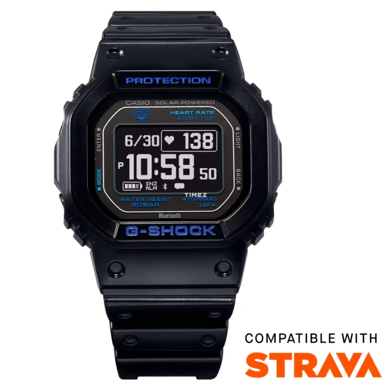 Casio,G-SHOCK 51.10x44.50mm,51.10x44.50mm,Bio-sourced,Black,Quartz,Chronograph,Moonphase,Month,Date,Hardlex,Square,DW,DW-H5600-1A2