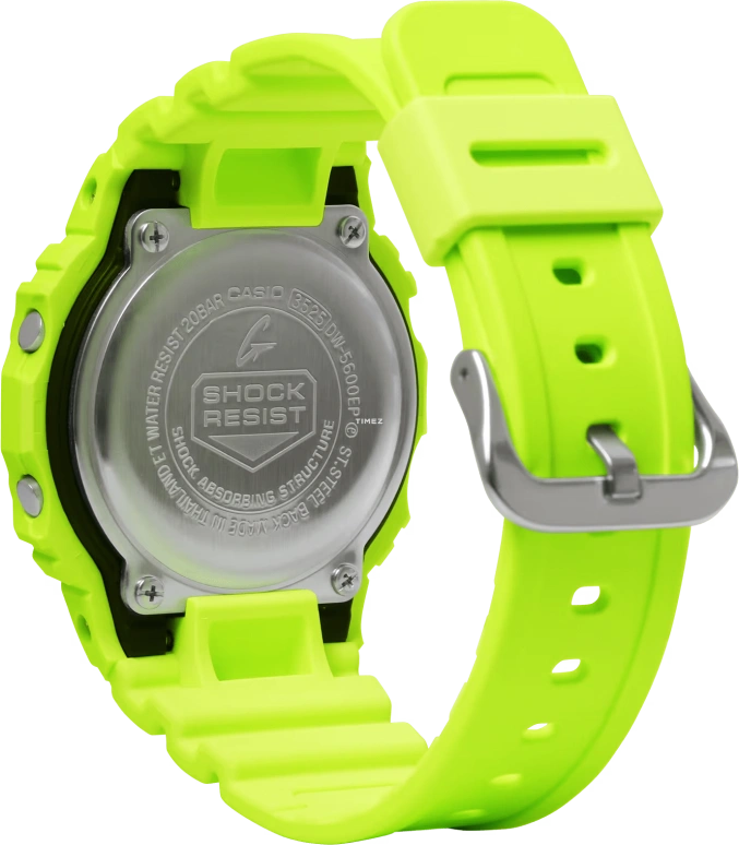 卡西欧,G-SHOCK 48.90x42.80毫米,48.90x42.80毫米,合成树脂,黑色,灰色,石英,倒计时,计时,月历,星期历,矿物水晶,方形,DW5600EP,DW5600EP-9