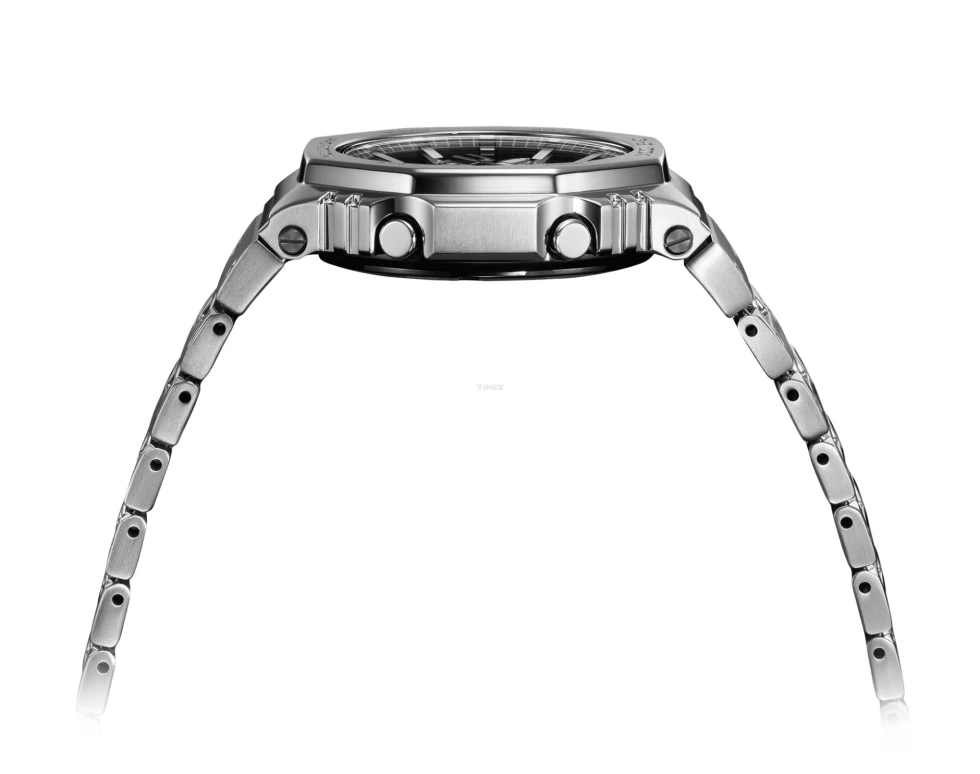 卡西欧,G-SHOCK 44.40毫米,44.40毫米,不锈钢,黑色,石英,倒计时,计时,月历,星期历,矿物水晶,八角形,GMB2100D,GMB2100D-1A