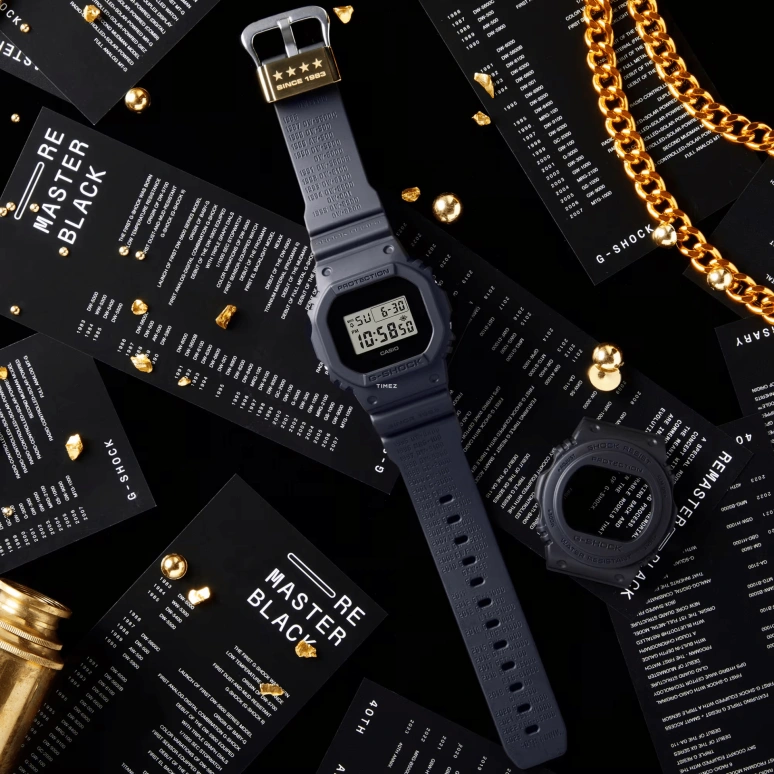 卡西欧,G-SHOCK 48.90x43.80毫米,48.90x43.80毫米,生物基,合成树脂,黑色,石英,倒计时,计时,月历,星期历,矿物水晶,方形,DWE5657RE,DWE5657RE-1