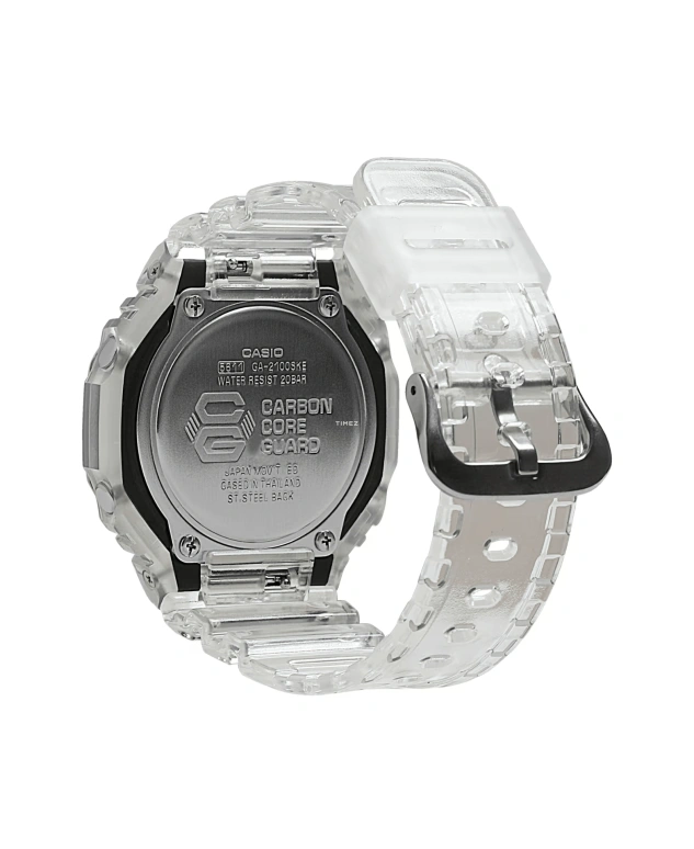 卡西欧,G-SHOCK 48.50x45.40毫米,48.50x45.40毫米,合成树脂,碳纤维,黑色,石英,倒计时,计时,月历,星期历,矿物水晶,圆形,GA2100SKE,GA2100SKE-7A