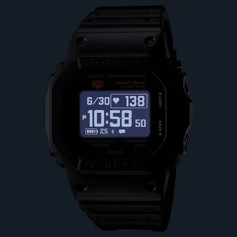 卡西欧,G-SHOCK 51.10x44.50毫米,51.10x44.50毫米,生物基,黑色,石英,计时,月相,月历,星期历,矿物水晶,方形,DW,DW-H5600-1
