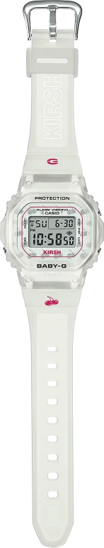 卡西欧,BABY-G 42.10x37.90毫米,42.10x37.90毫米,合成树脂,白色,灰色,石英,倒计时,计时,月历,星期历,矿物水晶,方形,BGD565KRS,BGD565KRS-7