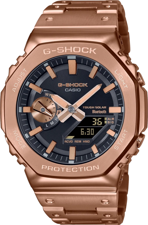 卡西欧,G-SHOCK 49.80x44.40毫米,49.80x44.40毫米,不锈钢,黑色,石英,倒计时,计时,月历,星期历,矿物水晶,八角形,GMB2100GD,GMB2100GD-5A