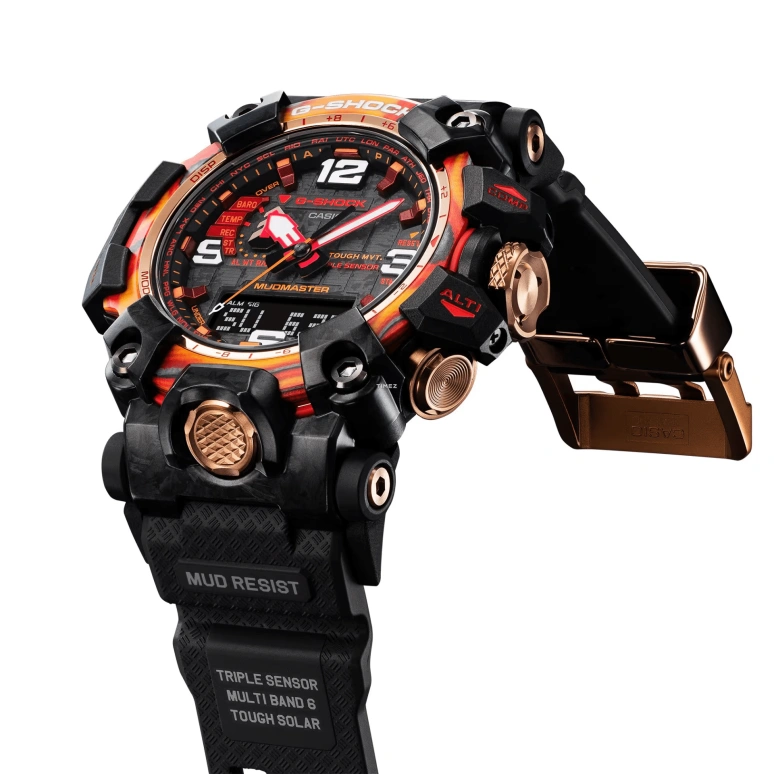 卡西欧,Mudmaster 54.40毫米,54.40毫米,合成树脂,黑色,石英,倒计时,计时,月历,星期历,蓝宝石,圆形,GWG2040FR,GWG2040FR-1A