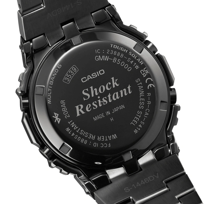 卡西欧,G-SHOCK 49.30x43.20毫米,49.30x43.20毫米,不锈钢,黑色,石英,倒计时,计时,月历,星期历,方形,GMW,GMW-B5000BPC-1