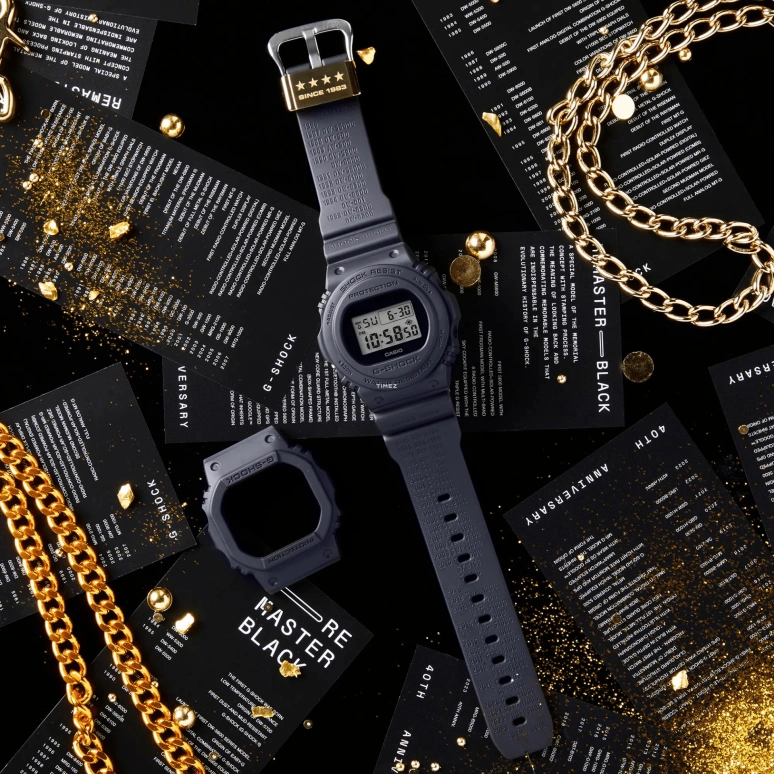 卡西欧,G-SHOCK 48.90x43.80毫米,48.90x43.80毫米,生物基,合成树脂,黑色,石英,倒计时,计时,月历,星期历,矿物水晶,方形,DWE5657RE,DWE5657RE-1