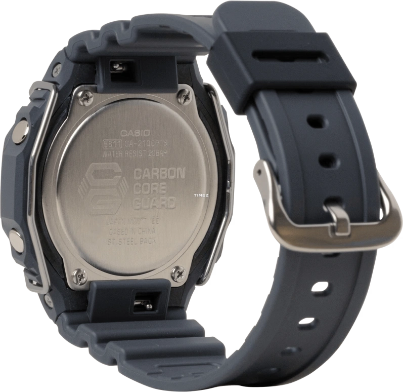 卡西欧,G-SHOCK 48.50x45.40毫米,48.50x45.40毫米,碳纤维,合成树脂,黑色,石英,倒计时,计时,月历,星期历,矿物水晶,八角形,GA2100PTS,GA2100PTS-8A