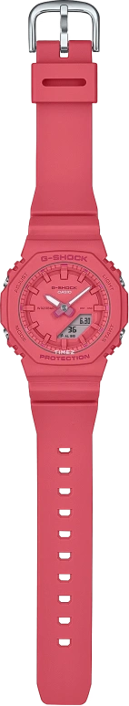 卡西欧,G-SHOCK 46x40.20毫米,46x40.20毫米,合成树脂,红色,石英,倒计时,计时,月历,星期历,矿物水晶,八角形,GMAP2100,GMAP2100-4A