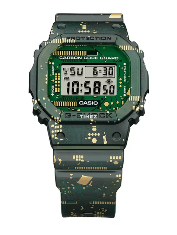 卡西欧,G-SHOCK 40x44毫米,40x44毫米,合成树脂,绿色,石英,DWE,DWE-5600CC-3