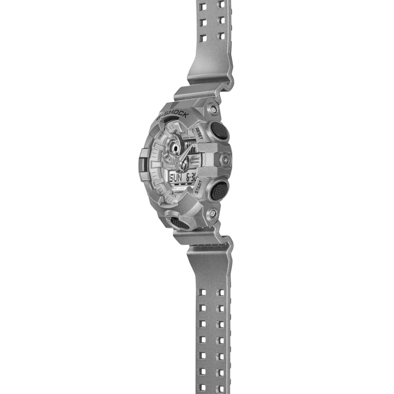 卡西欧,G-SHOCK 57.50x53.40毫米,57.50x53.40毫米,合成树脂,银色,石英,倒计时,计时,月历,星期历,矿物水晶,圆形,GA700FF,GA700FF-8A