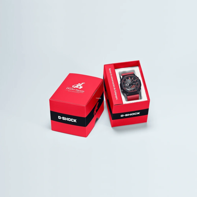 卡西欧,G-SHOCK 45.40毫米,45.40毫米,碳纤维,生物基,合成树脂,黑色,石英,倒计时,计时,月历,星期历,矿物水晶,八角形,GAB2100CD1A4