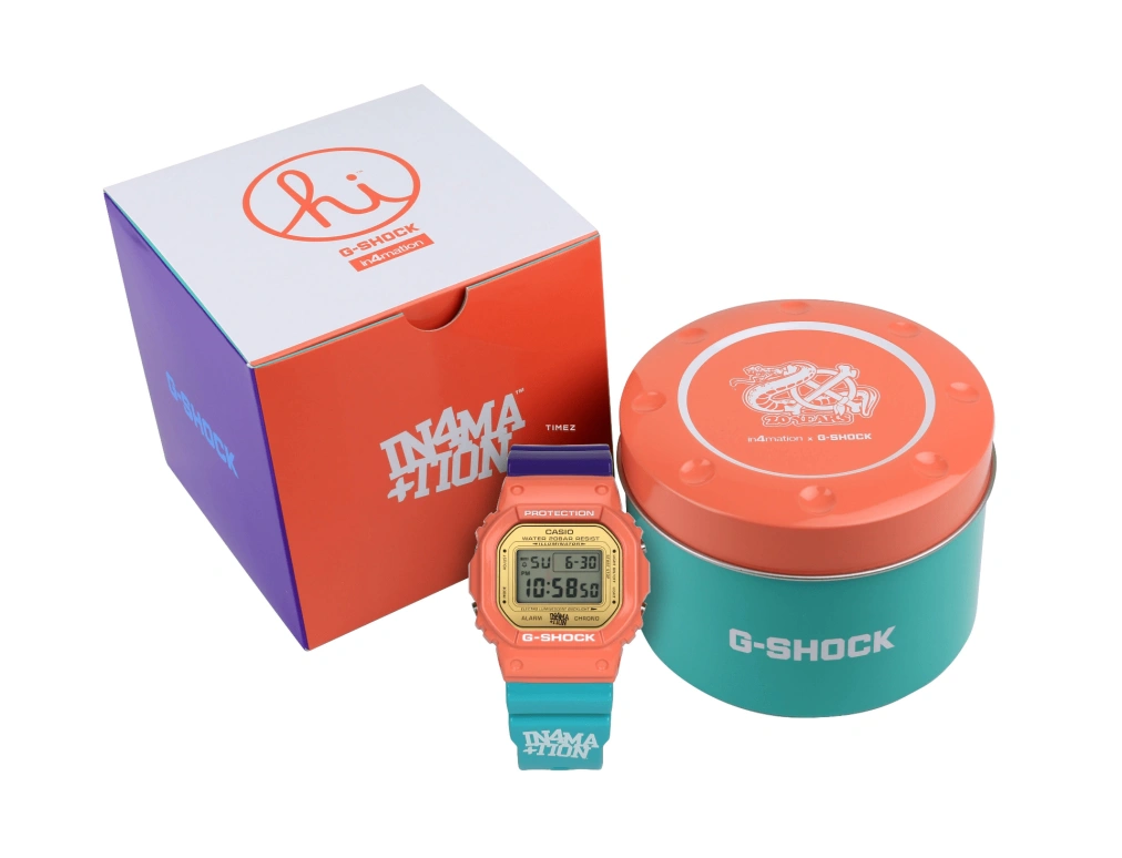 卡西欧,G-SHOCK 48.90x42.80毫米,48.90x42.80毫米,合成树脂,黄色,石英,倒计时,计时,月历,星期历,矿物水晶,方形,DW5600IN4M23,DW5600IN4M23-4